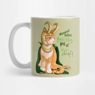 Kneel Before Lokitty Cat! Mug